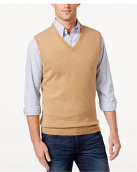 Club Room Big And Tall Cashmere Solid Sweater Vest