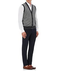 Luciano Barbera Cashmere Silk Vest Grey