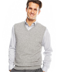 Club Room Cashmere Solid Sweater Vest Only At Macys