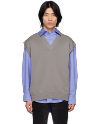 Wooyoungmi Gray V Neck Vest