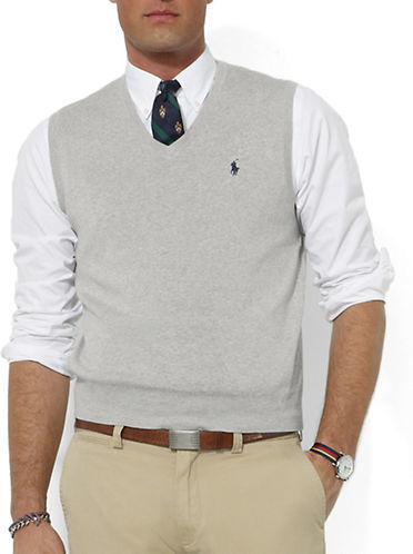 Polo Ralph Lauren Pima Cotton V Neck Sweater Vest, $79 | Lord & Taylor ...