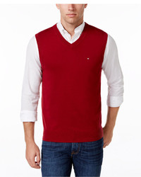 Tommy Hilfiger Signature Solid V Neck Sweater Vest