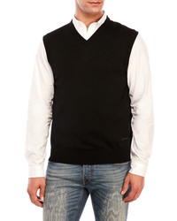Just Cavalli Wool V Neck Vest