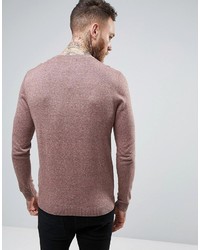 Asos 2 Pack Cotton Sweater In Graypink Slub Save