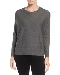 Eileen Fisher Ballet Neck Boxy Highlow Pullover