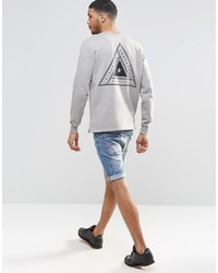 Asos Brand Sweatshirt With Chest Back Print