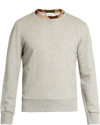 Moncler Contrast Trim Cotton Jersey Sweatshirt
