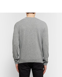 Saint Laurent Distressed Wool And Cashmere Blend Sweater