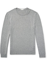 Saint Laurent Distressed Wool And Cashmere Blend Sweater