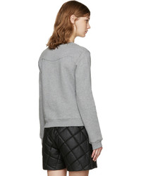 Carven Grey Embroidered Logo Pullover