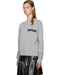 MSGM Grey Mink Patch Sweatshirt