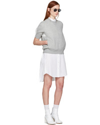 Sacai Grey Panelled Pullover