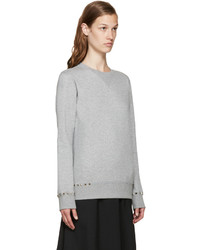 Valentino Grey Rockstud Untitled Sweatshirt