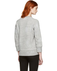 Dsquared2 Grey V Neck Zip Sweatshirt