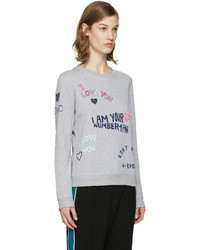 Kenzo Grey Valentines Text Pullover