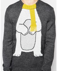 Asos Holidays Sweater With Polar Bear Body