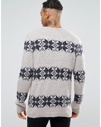 Asos Holidays Sweater With Snowflake Design