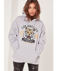 Missguided La Tigers Sweatshirt Grey