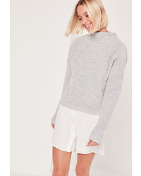 Missguided Grey High Neck Sweater