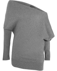 Tom Ford Off The Shoulder Cashmere Sweater Gray