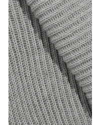 Max Mara Ribbed Cotton Sweater Gray