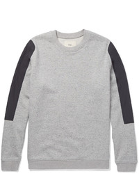 Folk Shell Panelled Loopback Cotton Jersey Sweatshirt