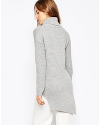 Asos Sweater In Blocked Asymmetric With High Neck