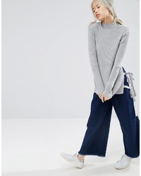 Asos Sweater With High Neck And Side Ties