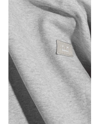 Acne Studios Yana Appliqud Cotton Jersey Sweatshirt Gray