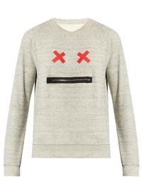 Marc Jacobs Zip Face Crew Neck Cotton Sweatshirt