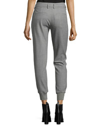 Vince Belted Jogger Suiting Knit Cuff Pants