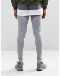 Asos Brand Super Skinny Joggers With Logo