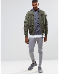 Asos Brand Super Skinny Joggers With Logo