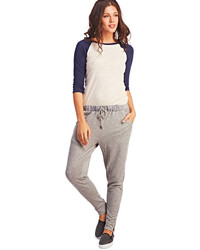 Wet Seal Cozy Cropped Terry Knit Joggers