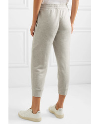 James Perse Cropped Cotton Jersey Track Pants