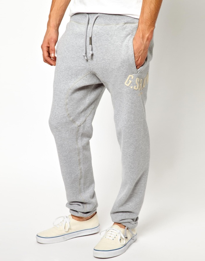 Star Pants Tapered Logo Applique Grey, | Asos | Lookastic