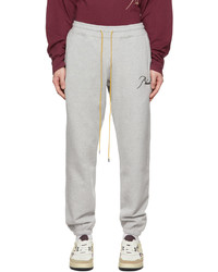 Rhude Gray Embroidered Lounge Pants
