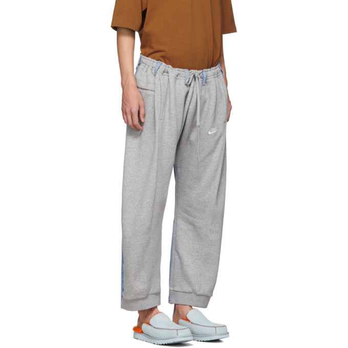 Bless Grey And Blue Overjogging Jean Lounge Pants, $595 | SSENSE