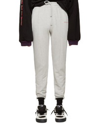 Vetements Grey Embroidered Logo Lounge Pants