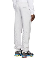Off-White Grey Slim Diag Outline Lounge Pants
