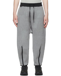 Byborre Grey Tapered Crop Lounge Pants