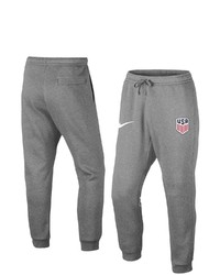 Nike Heathered Gray Us Soccer Crest Club Fleece Jogger Pants In Heather Gray At Nordstrom