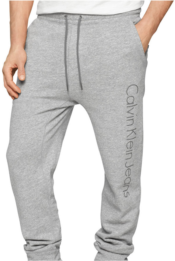 Calvin Klein Jeans Logo Knit Joggers, $69 | Macy's | Lookastic