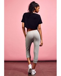 Missguided Active Drawstring Cropped Joggers Grey