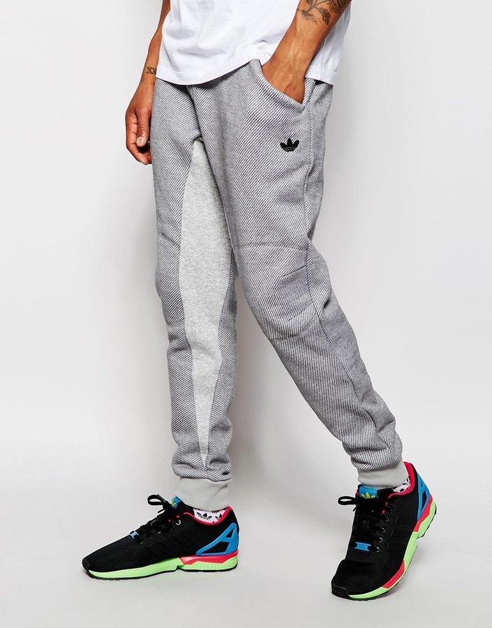 adidas grey skinny joggers