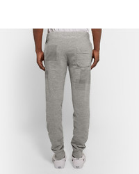 Remi Relief Patchwork Effect Loopback Cotton Blend Jersey Sweatpants