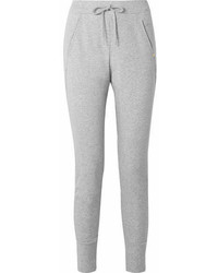 Hanro Pure Comfort Stretch Cotton Blend Jersey Track Pants Gray