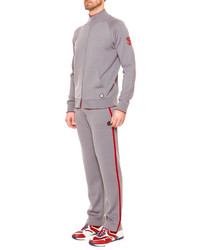 Stefano Ricci Red Striped Knit Sweatpants Gray