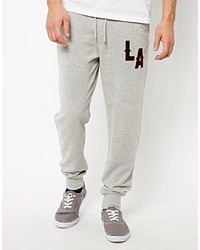 Asos Skinny Sweatpants With Quilted Knee Gray