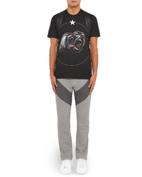 Givenchy Slim Fit Panelled Loopback Cotton Jersey Sweatpants